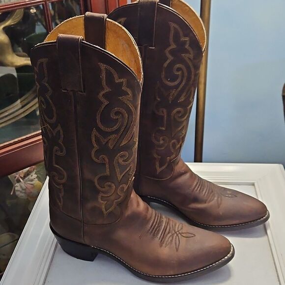 Justin Brown Buck Bay Apache Western Cowboy Boots Size 8.5EE main image 11